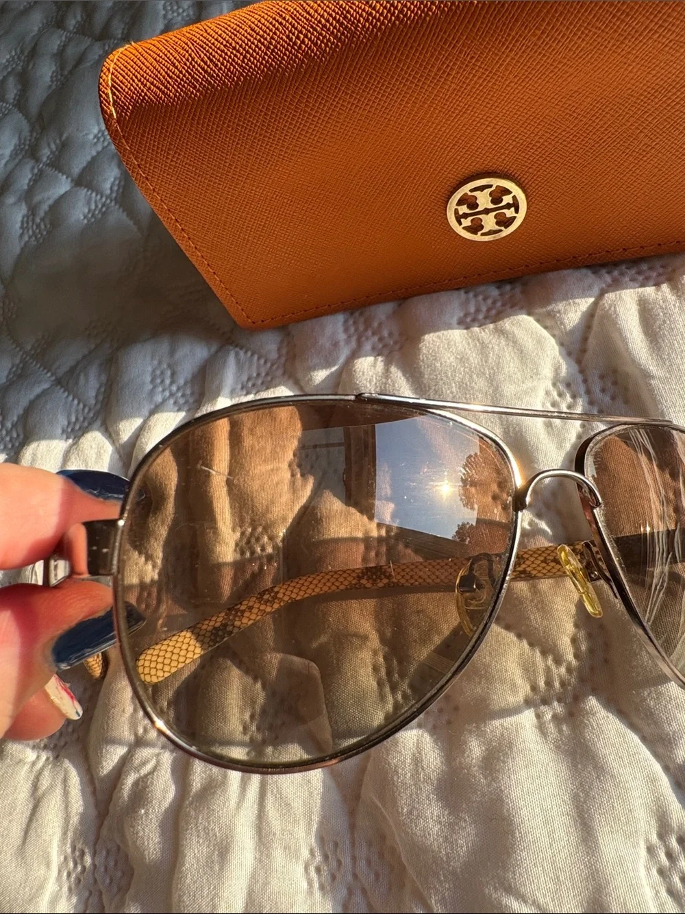 Tory Burch Brown Sunglasses with Brown Case